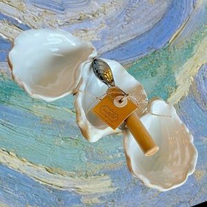 Triple Oyster Dip Bowl or Catch All Set